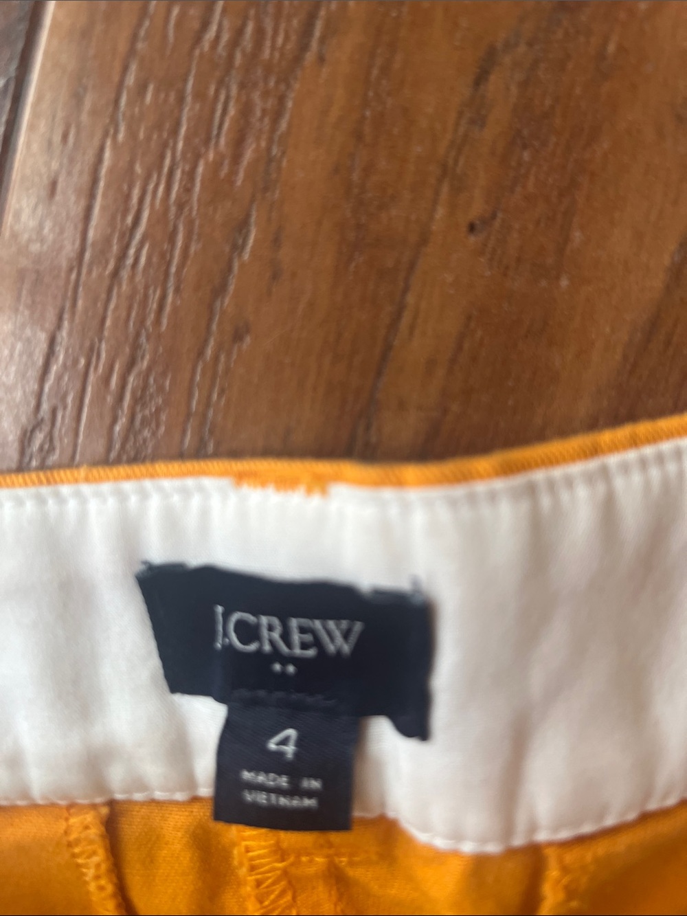 J. Crew Women's Bright Yellow High-Rise Chino Shorts - Size 4 - Picture 4 of 6
